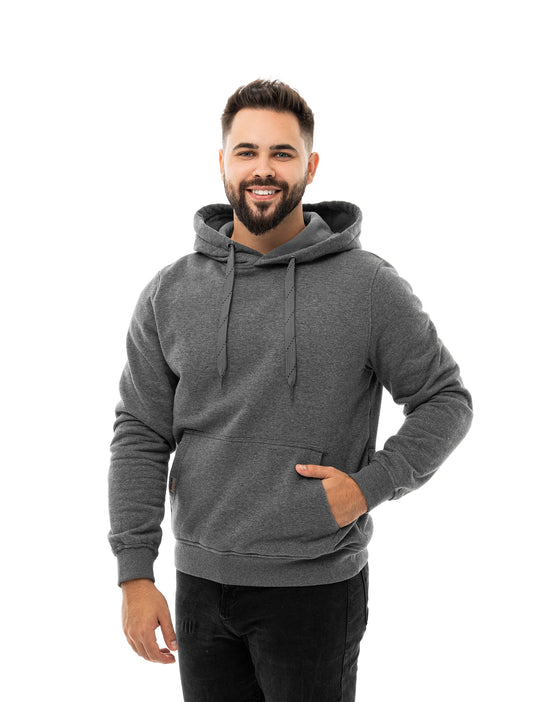 Sweats à capuche chauffants pour hommes gris (amélioré) 