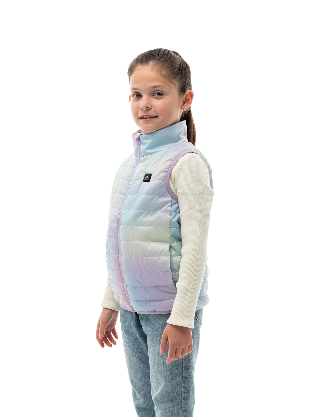 Girls Heated Vest - Pink Ombre