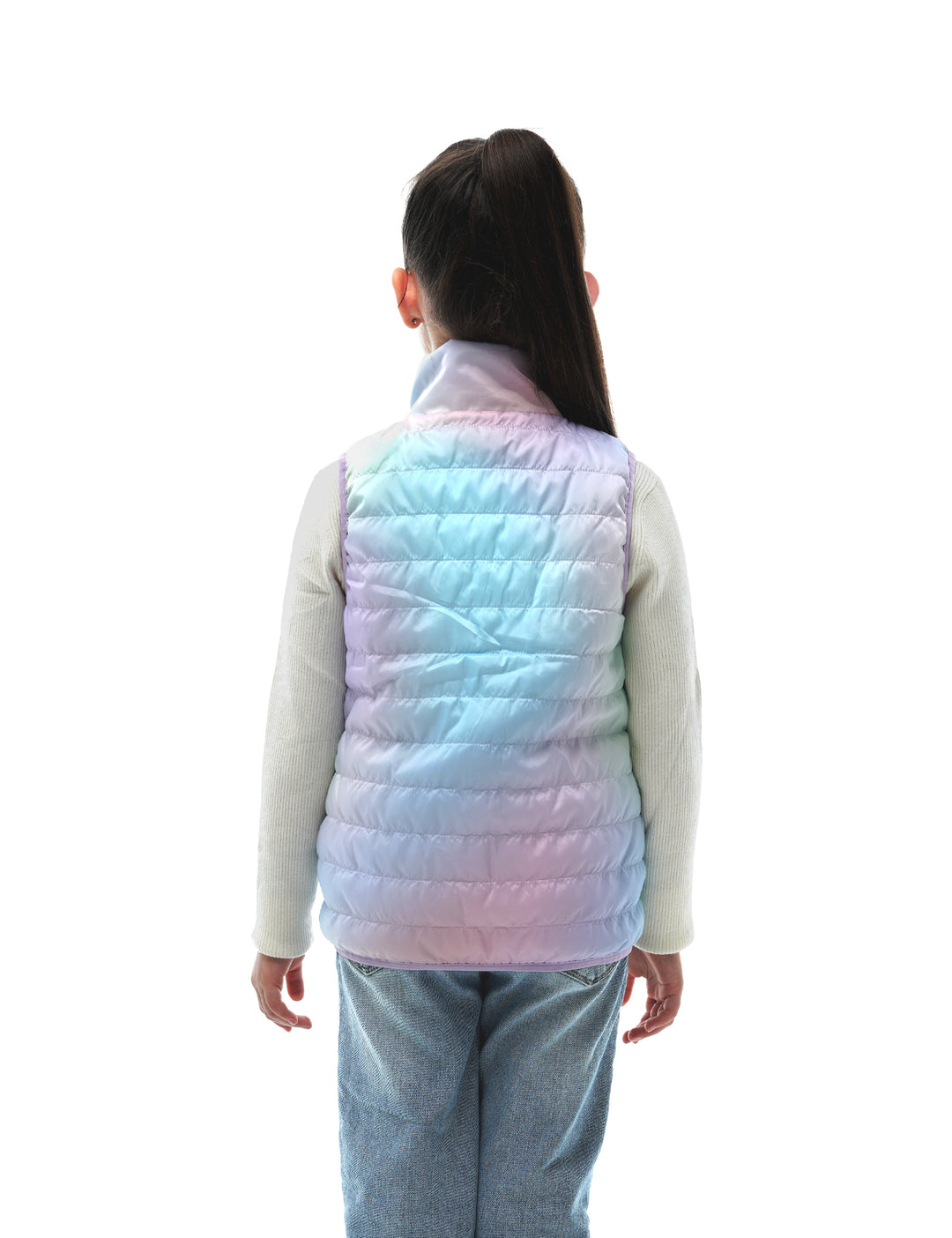 Girls Heated Vest - Pink Ombre