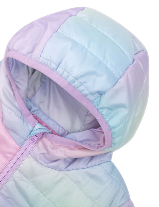 Girls Lightweight Heated Jacket - Pink Ombre