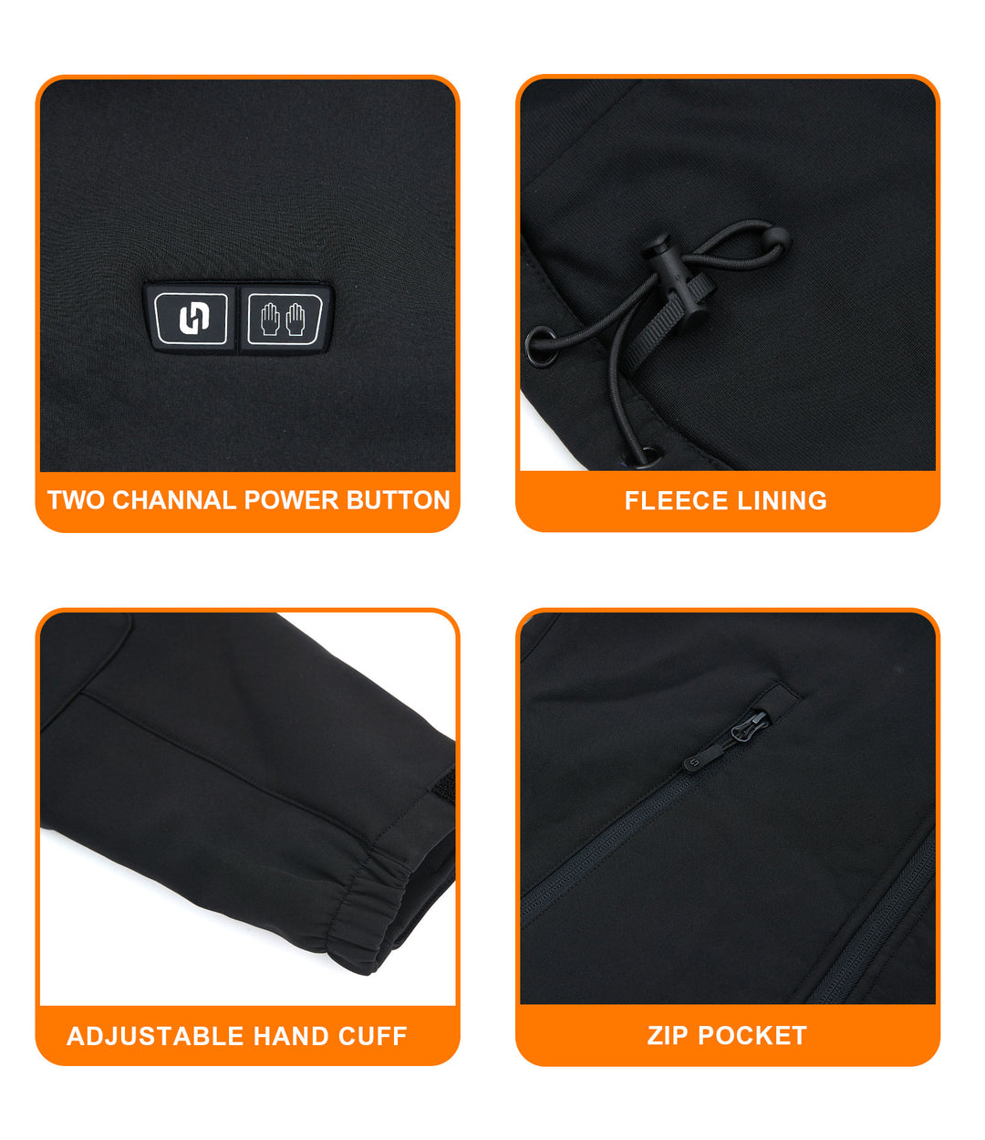 Women's Heated Jacket - Black (Dual-Control)
