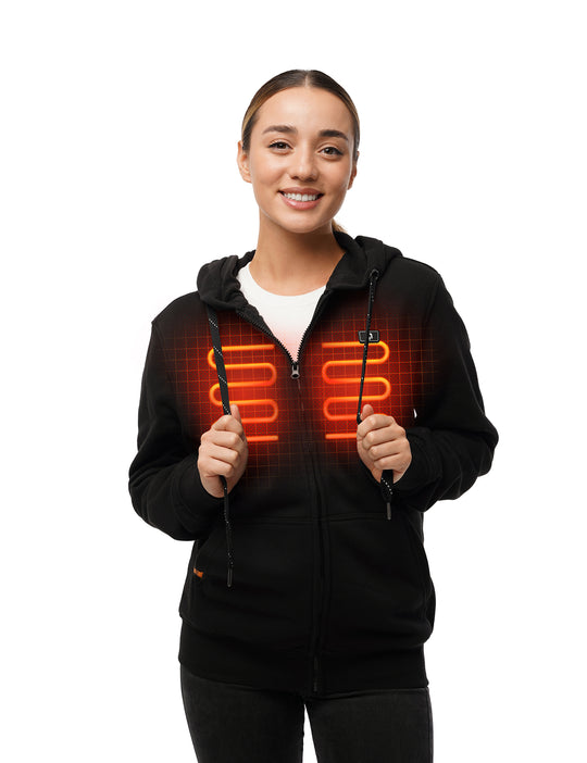 Women's Heated Hoodie - Black