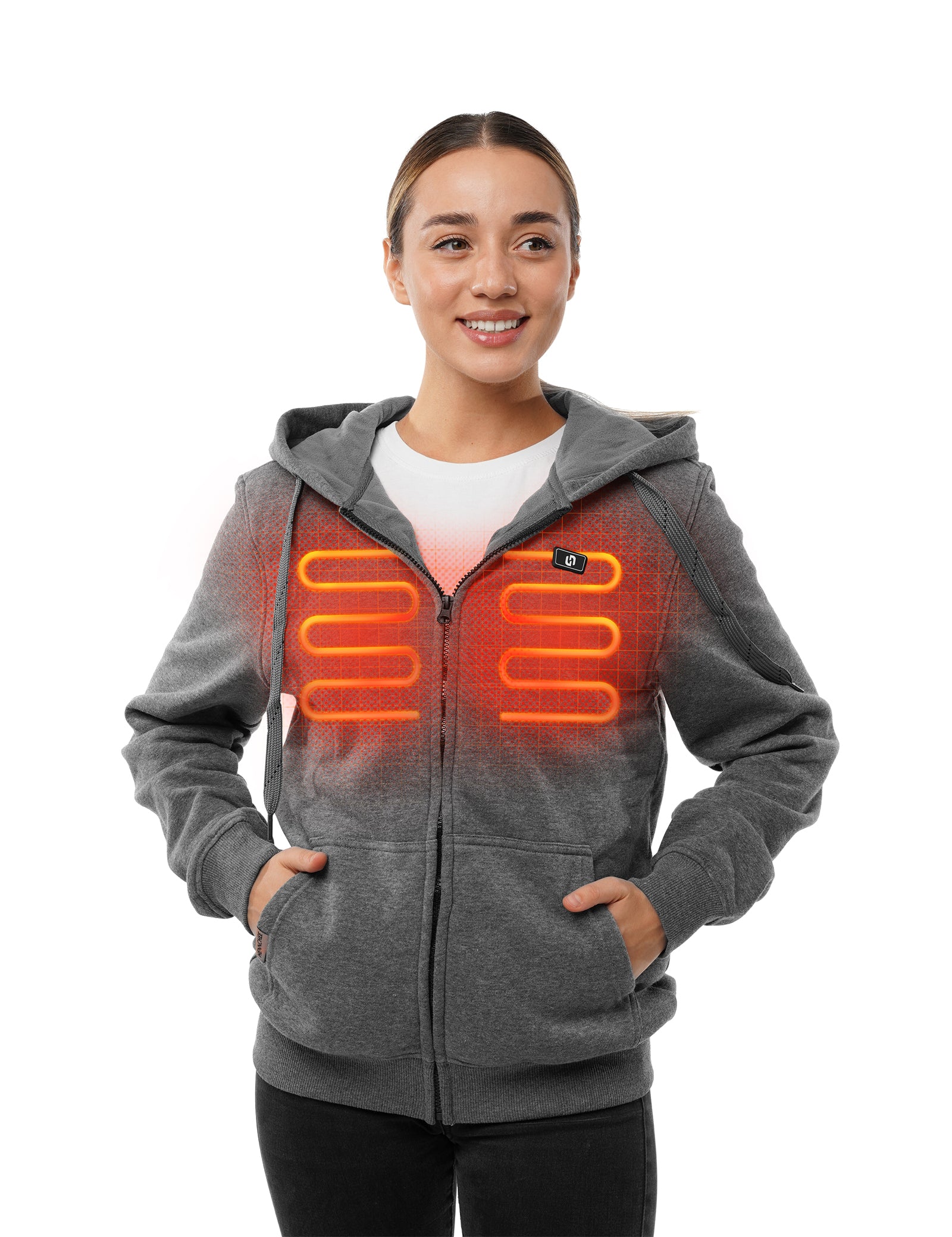 Heated hoodie women's sale