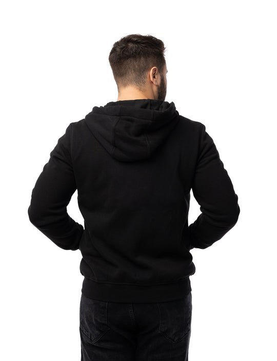 Sweat à capuche chauffant entièrement zippé pour hommes noir (amélioré) 