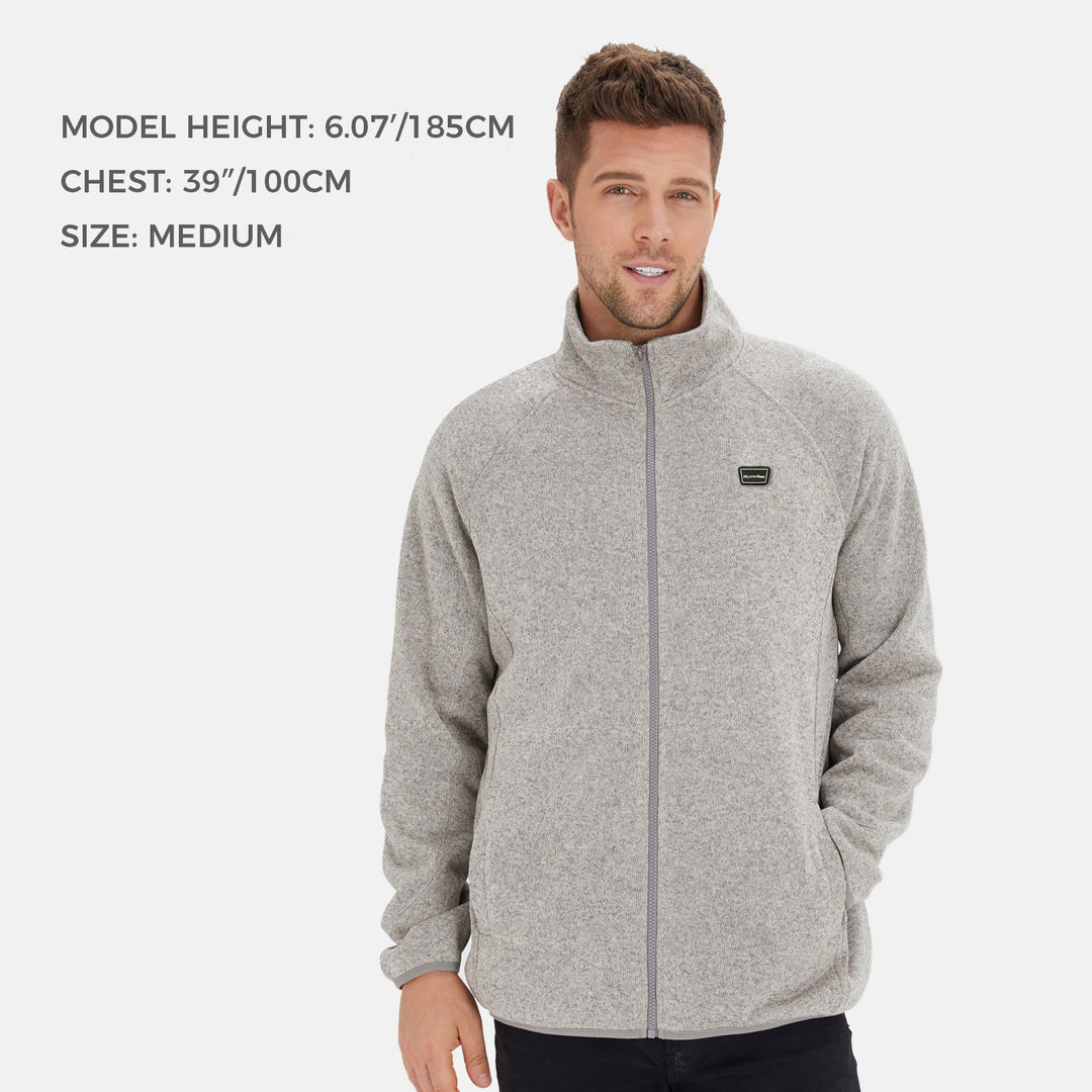 Men's Heated Fleece Jacket - Grey