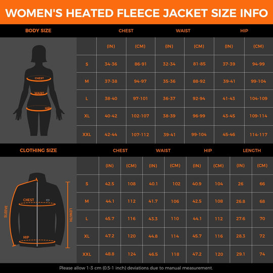 Women's Heated Fleece Jacket - Grey