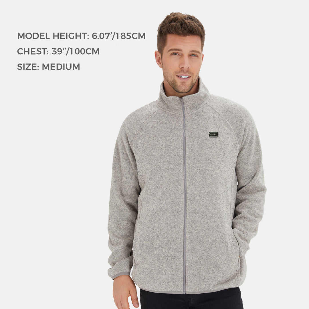Men's Heated Fleece Jacket - Grey (Dual-Control)